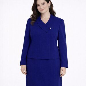 Le Suit Shawl Collar Skirt Suit 8